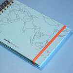 Bitacora De Viaje Paprika 21X15 60Hj. Worldmap Celeste